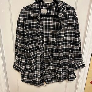 Oversized Boyfriend Plaid Flannel Shirt